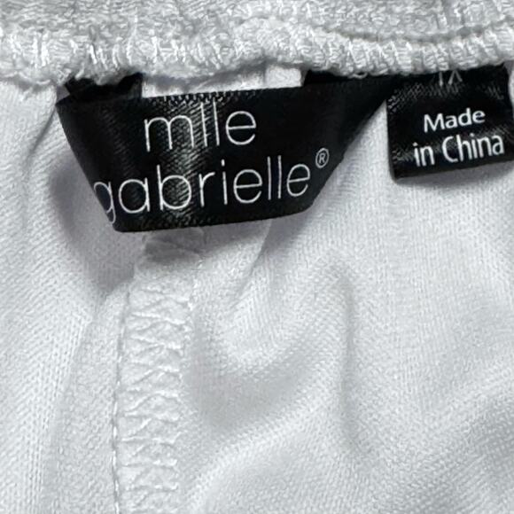 Mlle Gabrielle White Off-Shoulder Flounce Midi Dress Women's Plus Size 1X - Picture 8 of 13